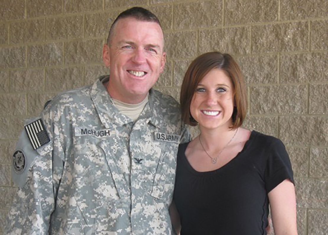 Kelly and her father, John McHugh, following his return from Kuwait in the Summer of 2008.