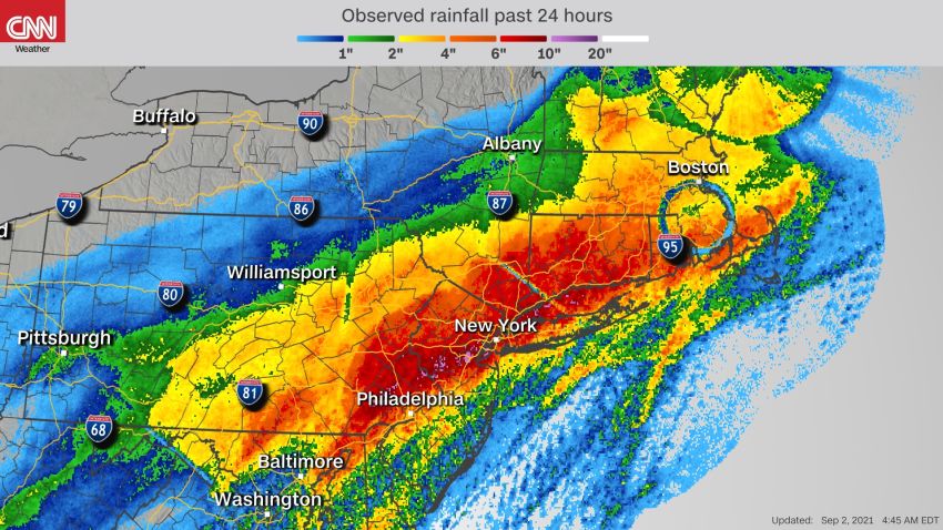 radar estimated rainfall accumulation northeast