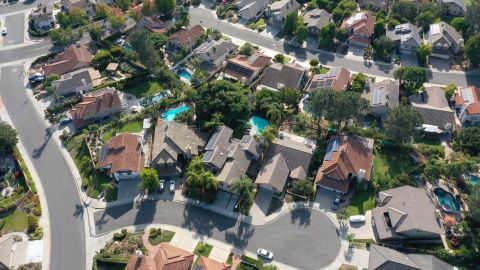 Single-family homes are seen in this aerial photograph taken over San Diego, California, on Sept. 1, 2020.