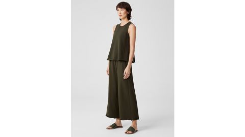 Organic Cotton French Terry Wide Leg Pant
