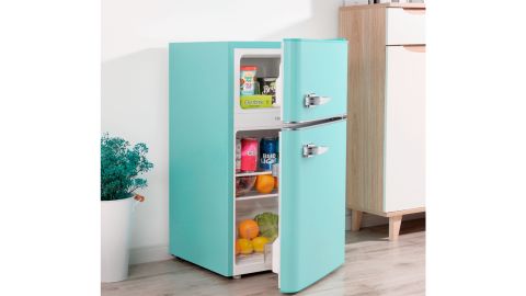 Insignia Retro 3.1 cu. ft. Mini Fridge with Top Freezer.