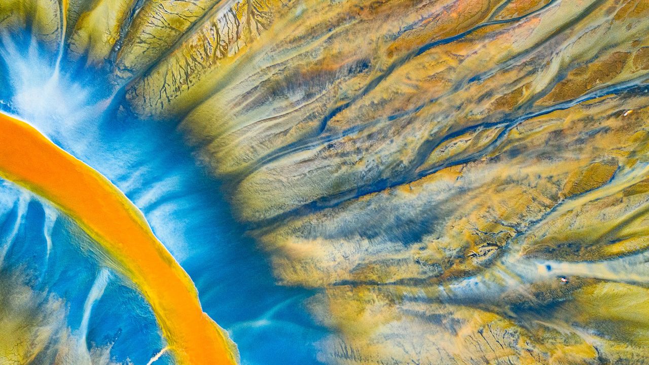 A small river in the Geamana Valley, within Romania's Apuseni Mountains, and its constantly changing patterns.