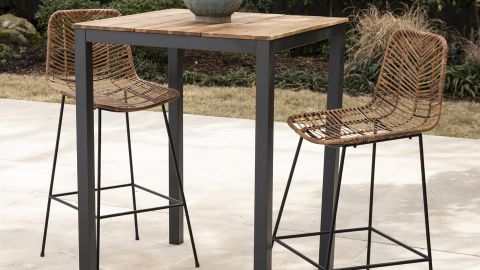 World Market All Weather Wicker Naveen Outdoor Counter Stools, Set Of 2 