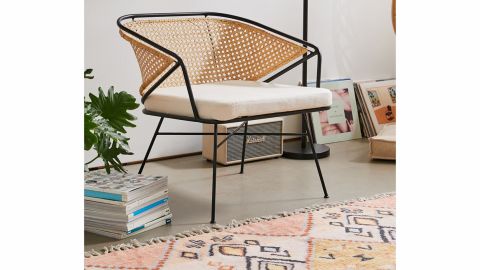 Urban Outfitters Carole Rattan And Metal Chair 