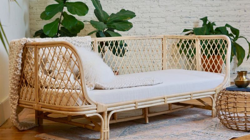 Rattan best sale couch indoor