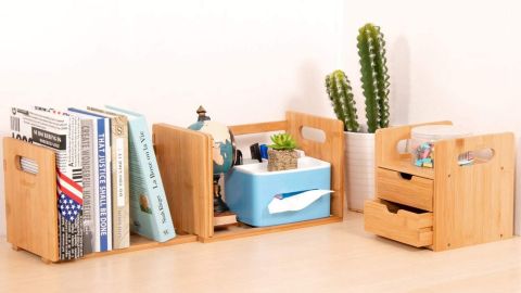 Ollieroo desk organizer with extendable storage space