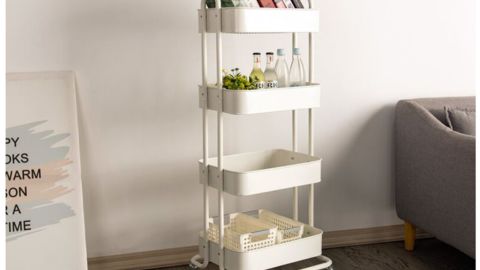 Walsport 4-Tier Metal Rolling Utility Cart