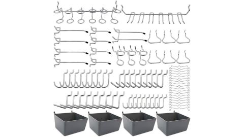 Assortment of hooks for pegboards, 80 pieces