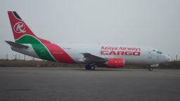 The inside of Kenya Airways' cargo converted Boeing 787 Dreamliner at Jomo Kenyatta International Airport, Nairobi, Kenya on 6th July 2021.