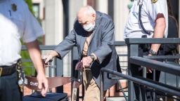 DEDHAM, MA - SEPTEMBER 03: Former Cardinal Theodore McCarrick leaves the Dedham courthouse after pleading not guilty during his first appearance for sexual assault charges on on September 3, 2021 in Dedham, Massachusetts. (Photo by Scott Eisen/Getty Images)