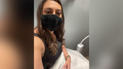 Rep. Sara Jacobs takes a selfie while waiting to get an ultrasound as part of her many doctor's appointments to freeze her eggs.