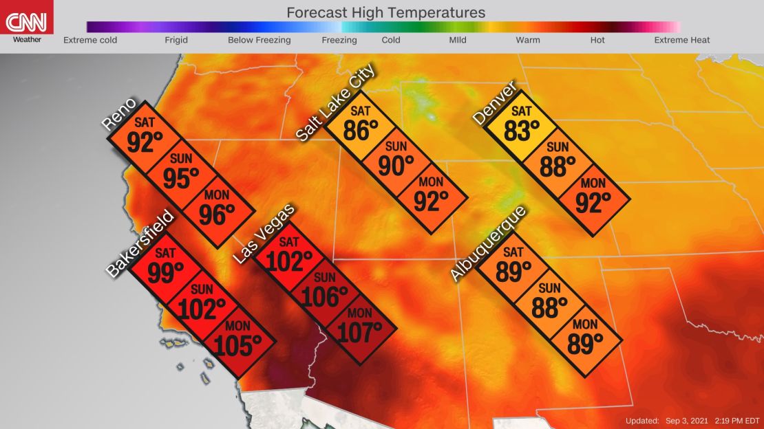 weather holiday weekend west heat 090321