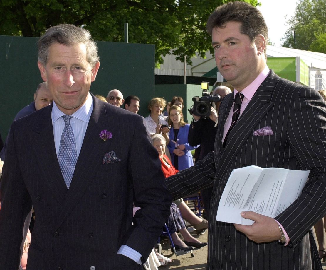 Prince Charles with his then-valet Michael Fawcett in an undated file photograph.
