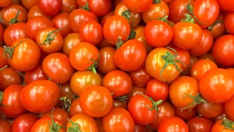 Cherry tomatoes offer a crisp, sweet bite.