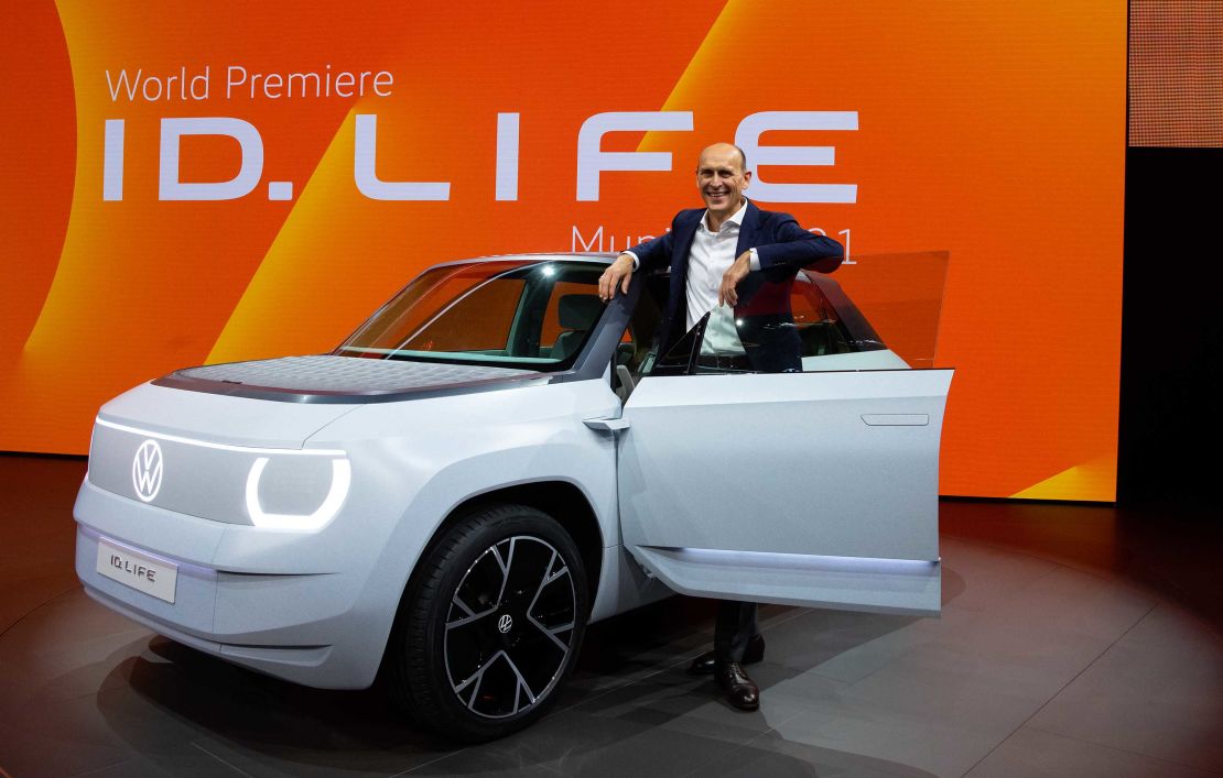 Volkswagen brand CEO Ralf Brandstätter presents the ID. LIFE concept car. 