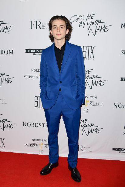 The actor's passion for bold colors was evident at this 2017 after-party for "Call Me By Your Name."