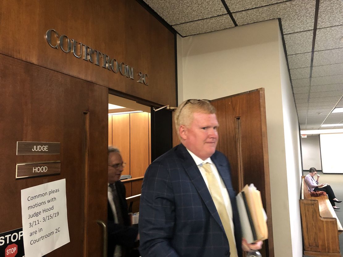 Alex Murdaugh is seen leaving a court hearing in 2019. 