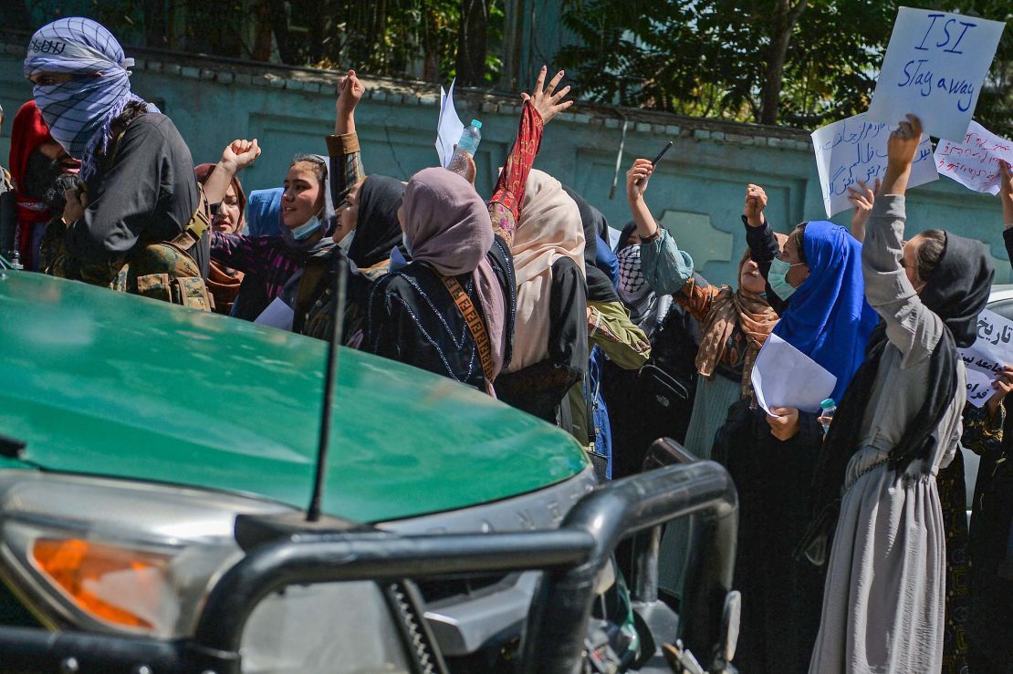 Afghan women have repeatedly braved the city's streets to protest in recent days. 