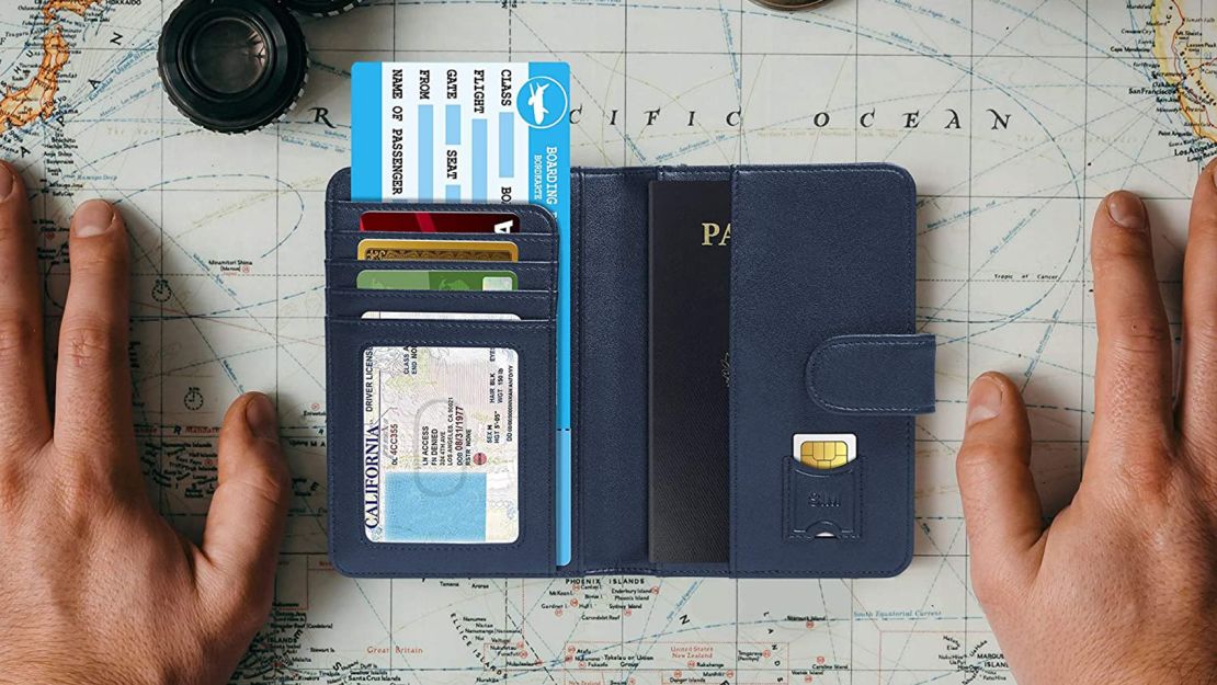 NAXUE Passport and Card Holder for Man and Women | PU Leather Passport  Cover | Multifunction Travel Document Holder | Passport Wallet RFID  Blocking