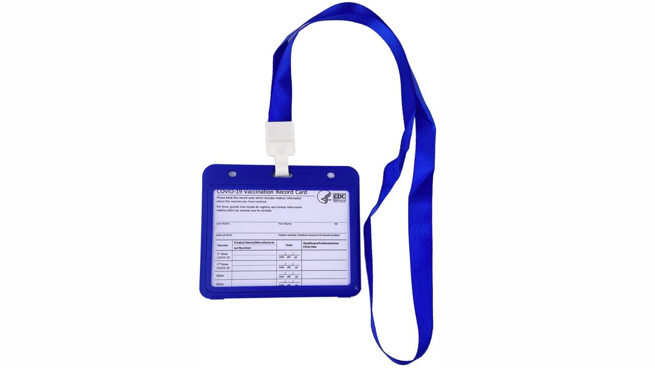 Sokurdeg CDC Covid Vaccination Card Protector With Lanyard