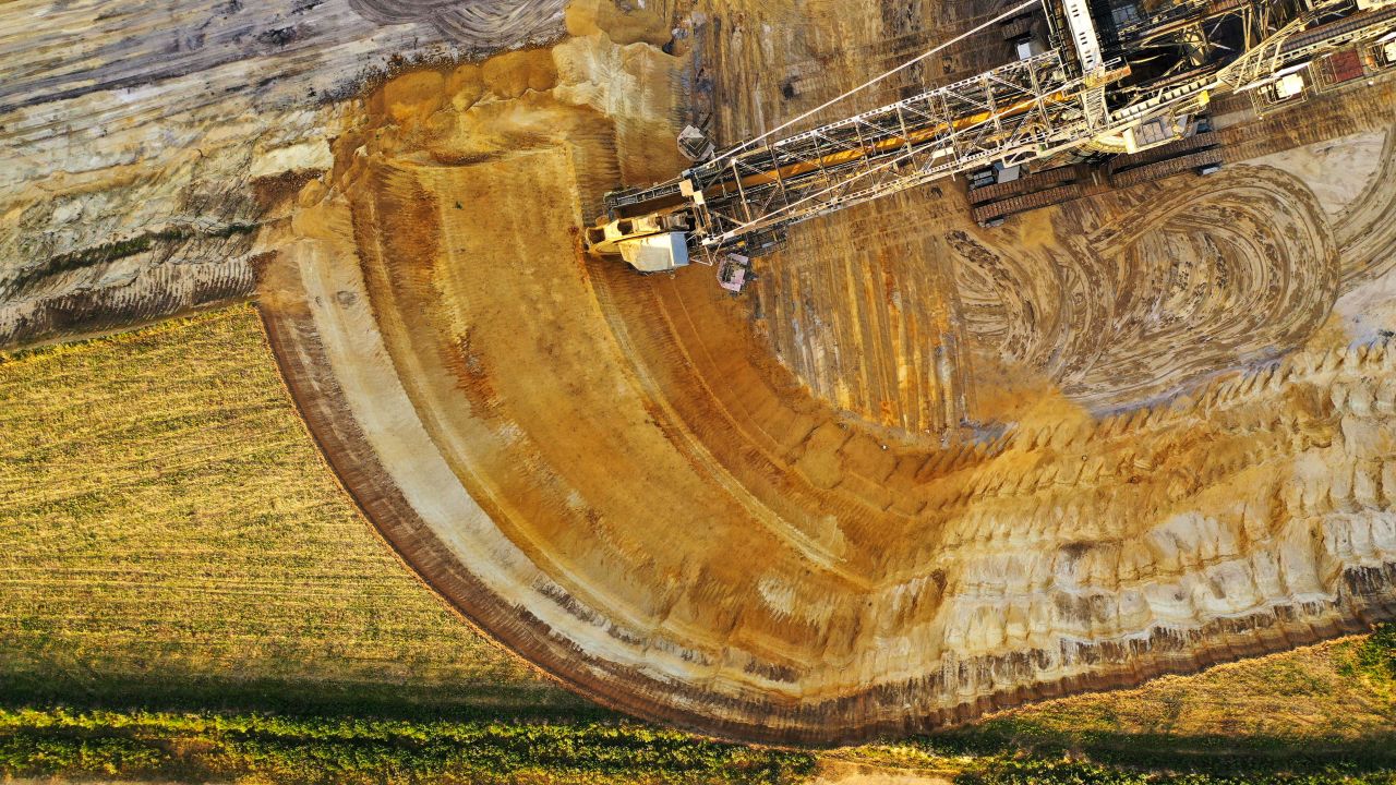 A giant excavator operates at the Garzweiler lignite mine, operated by RWE AG, in Grevenbroich, Germany, on August 11, 2021.