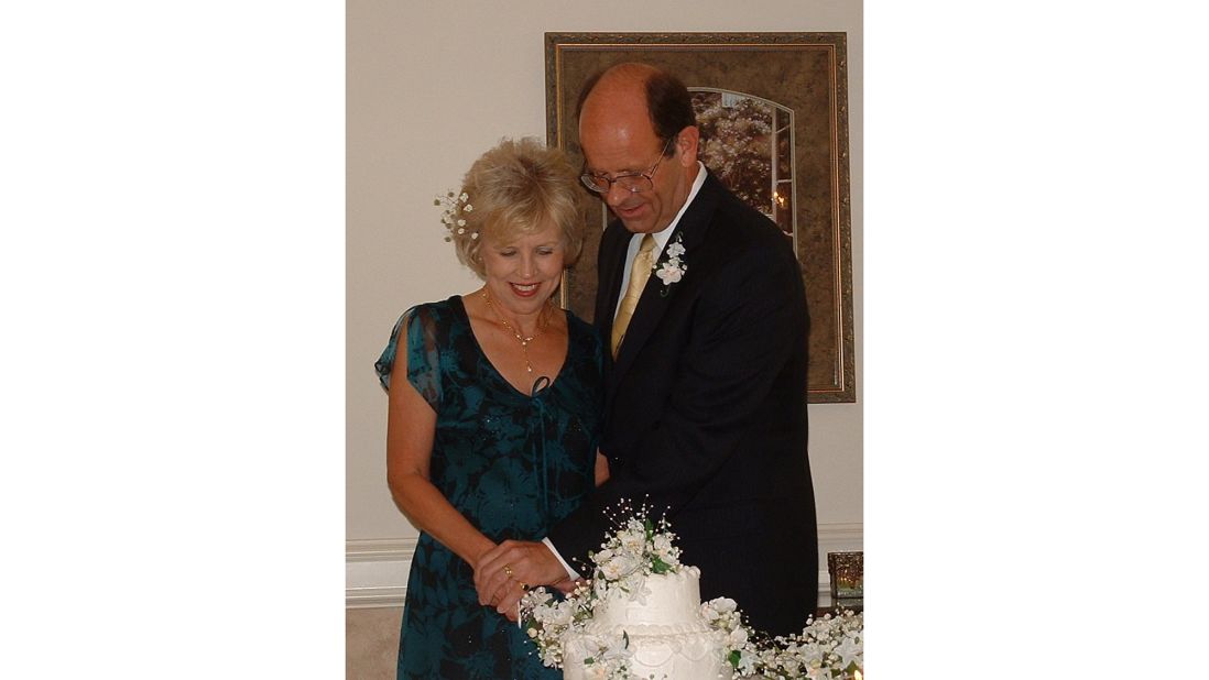 <strong>Wedding day: </strong>Saying goodbye was hard, but it wasn't for long. Nick moved to Texas and the couple got married. Here they on their wedding day on September 7, 2002.