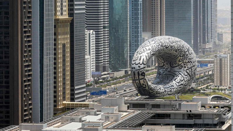 <strong>Why Dubai?:</strong> If you're considering a trip to Dubai, or even a property purchase there, here are some of the attractions on offer. The intricately decorated Museum of the Future opened in 2022. Its squashed donut shape is constructed of nearly <a href="index.php?page=&url=https%3A%2F%2Fwww.museum-of-future-tickets.com%2F" target="_blank" target="_blank">2,400 fiberglass and stainless steel panels</a>, adorned with Arabic calligraphy. Tickets are AED 149 (around $40). 