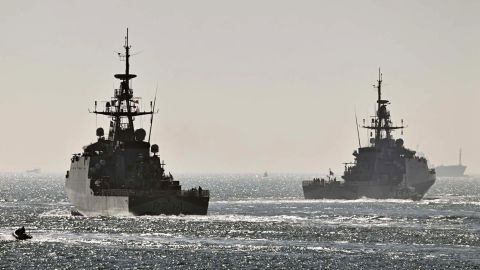 HMS Spey and HMS Tamar depart for their forward deployment to the Indo-Pacific