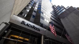 American flags fly outside BlackRock Inc. headquarters in New York, U.S, on  Tuesday, April 13, 2021. BlackRock Inc. is scheduled to release earnings figures on April 15. Photographer: Jeenah Moon/Bloomberg via Getty Images