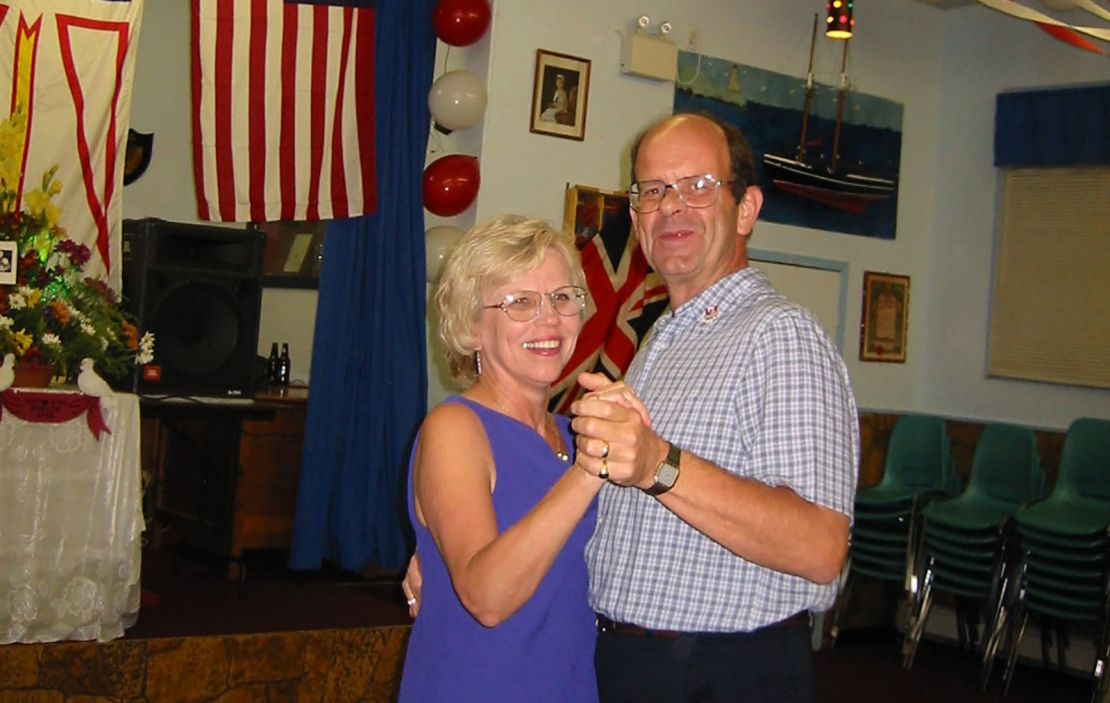 Nick and Diane at the surprise wedding reception thrown for them in Gambo, Newfoundland, in 2002.