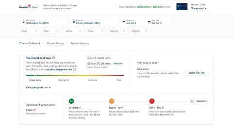 A look at Capital One Travel's flight price prediction technology.