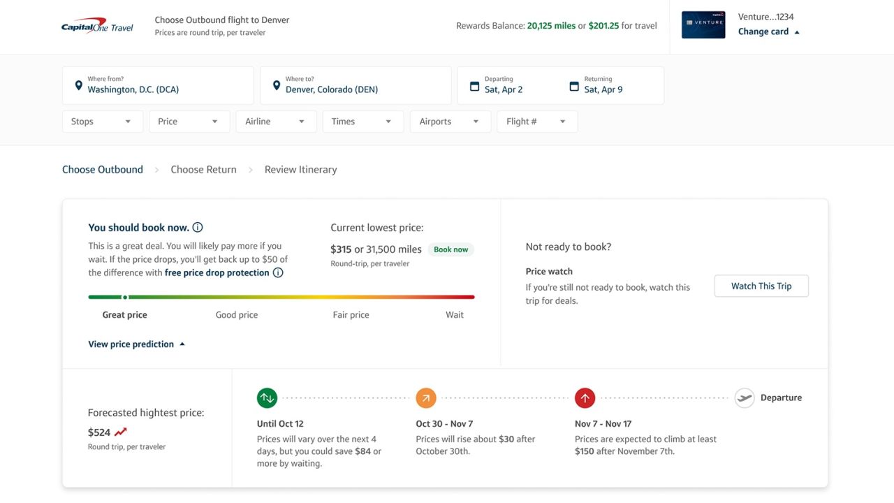 A look at Capital One Travel's flight price prediction technology.