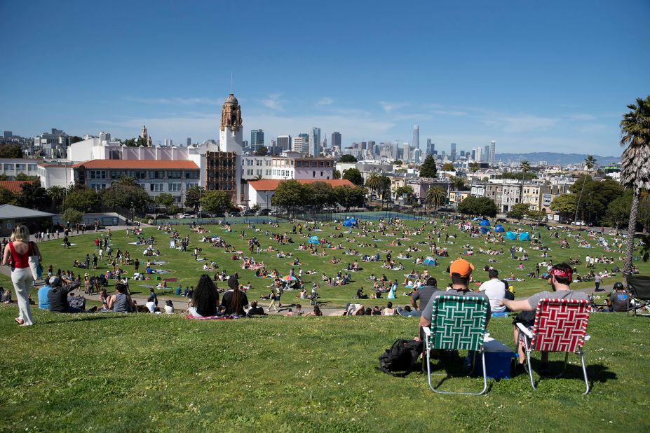 <strong>1. San Francisco, USA</strong>: San Francisco's response to the pandemic was one of the reasons the city was crowned the best in the world by Time Out. Pictured here: Social distancing in San Francisco in May 2020.