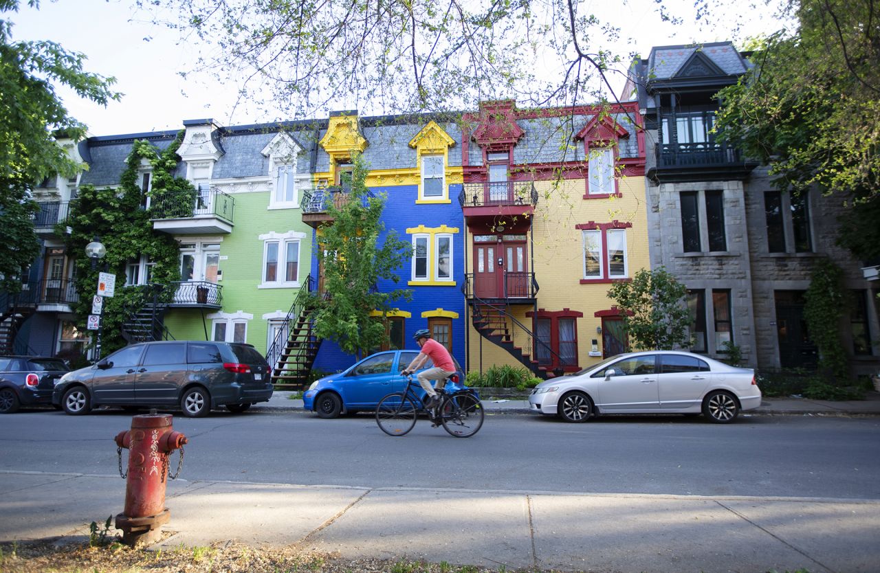 <strong>6. Montreal, Canada</strong>: Residents surveyed said Montreal was a city in which it was "easy to express who you are." Pictured here: the Plateau-Mont-Royal neighborhood of Montreal in May 2021.