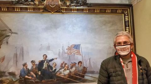 Frank Scavo inside the US Capitol on January 6, 2021.