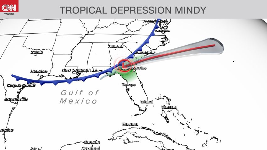 tropical depression mindy forecast southeast
