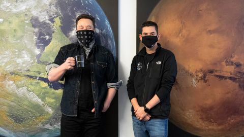 Jared Isaacman visits SpaceX and meets with Elon Musk prior to annoucing the mission in February 2021.