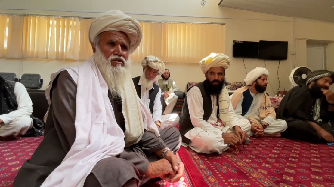 A meeting at a local court set up by the Taliban in Gardez.