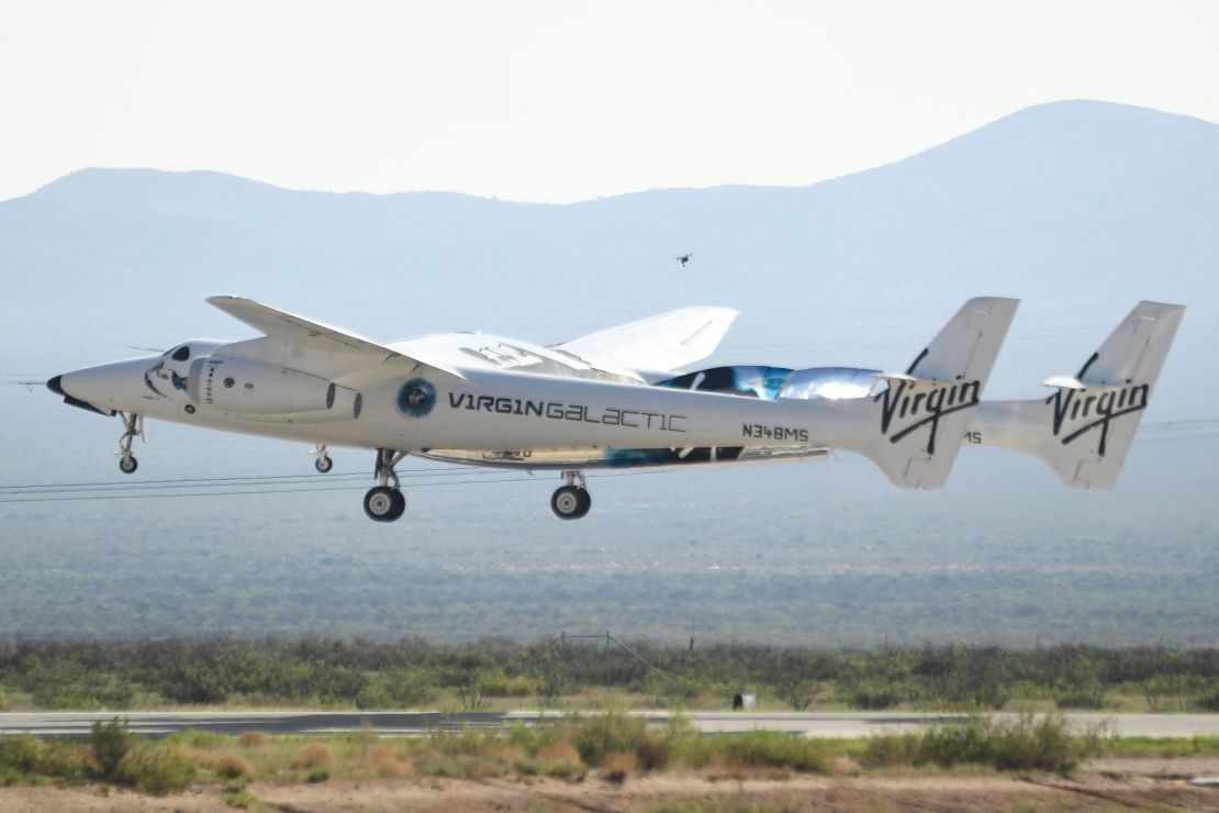 Richard Branson takes off on July 11, 2021 from a base in New Mexico aboard a Virgin Galactic vessel bound for the edge of space.