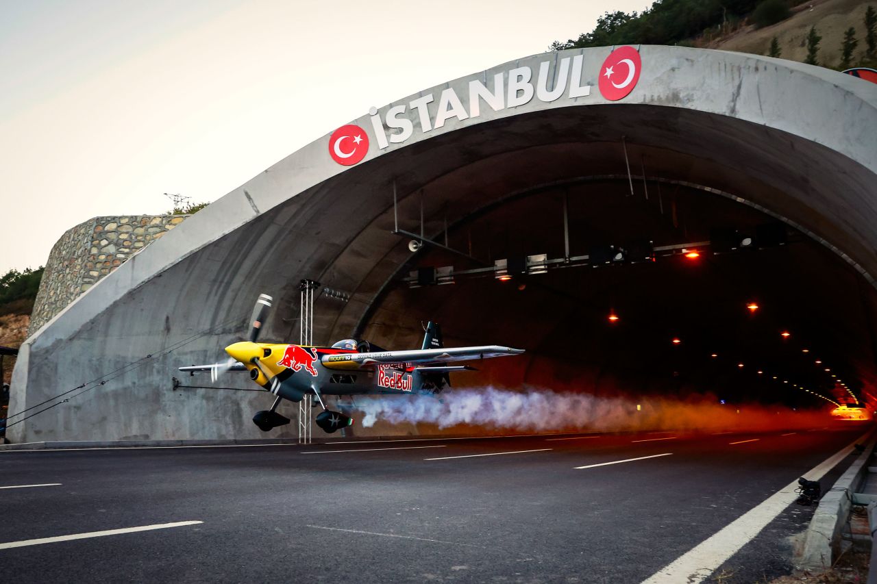 Italian stunt pilot Dario Costa flies his plane through the twin Çatalca tunnels in Turkey on Saturday, September 4. <a href="https://www.cnn.com/travel/article/dario-costa-red-bull-tunnel-plane-stunt/index.html" target="_blank">He set five records with his feat:</a> longest tunnel flown through with an airplane, first airplane flight through a tunnel, longest flight under a solid obstacle, first airplane flight through two tunnels and first airplane takeoff from a tunnel. It took more than a year to prepare for the 43.44-second flight, which covered 2.26 kilometers (1.4 miles), according to the Guinness Book of World Records.