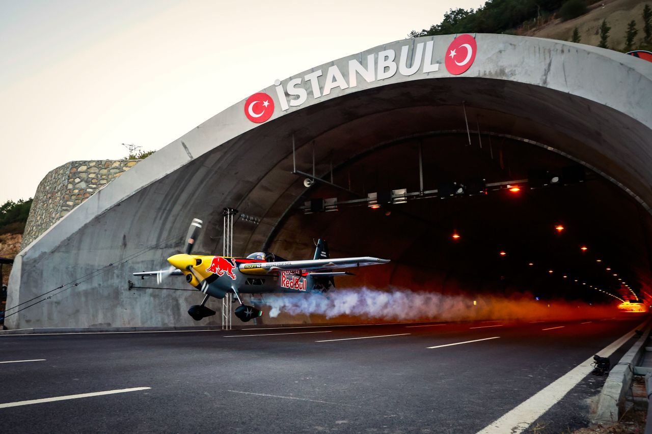 Italian stunt pilot Dario Costa flies his plane through the twin Çatalca tunnels in Turkey on Saturday, September 4. <a href="https://www.cnn.com/travel/article/dario-costa-red-bull-tunnel-plane-stunt/index.html" target="_blank">He set five records with his feat:</a> longest tunnel flown through with an airplane, first airplane flight through a tunnel, longest flight under a solid obstacle, first airplane flight through two tunnels and first airplane takeoff from a tunnel. It took more than a year to prepare for the 43.44-second flight, which covered 2.26 kilometers (1.4 miles), according to the Guinness Book of World Records.