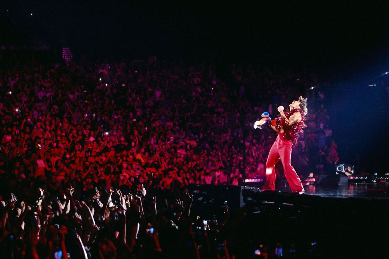 Singer Harry Styles performs in Las Vegas on Saturday, September 4, to kick off his Love On Tour.