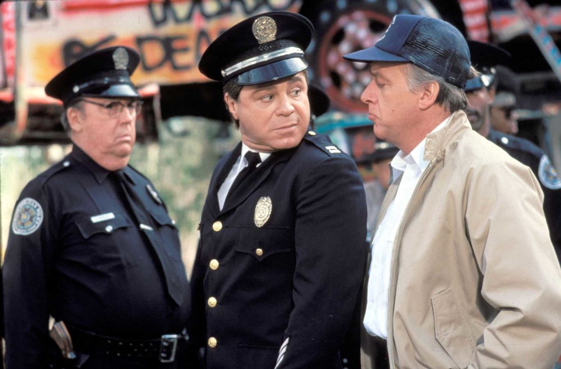 Art Metrono (C) as Captain Ernie Mauser in 1985's "Police Academy 2: Their First Assignment" 