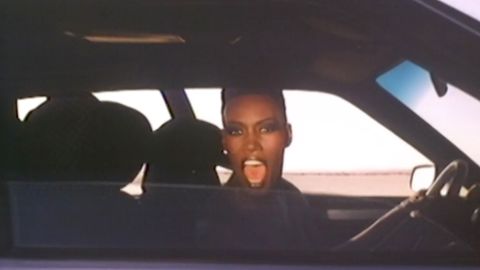 An iconic woman of rock with no equal, Grace Jones broke every mold made with her bold creativity and talent. It was impossible to turn away from her artful videos, like the one for her 1985 "Slave to the Rhythm." 