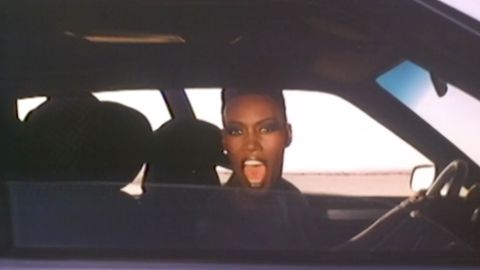 An iconic woman of rock with no equal, Grace Jones broke every mold made with her bold creativity and talent. It was impossible to turn away from her artful videos, like the one for her 1985 "Slave to the Rhythm."