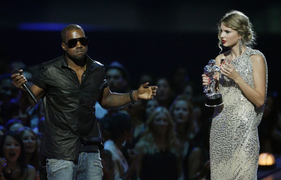 That awkward moment when Kanye West interrupted Taylor Swift's acceptance speech at the 2009 VMAs sparked years of social media feuds and several notable song lyrics.