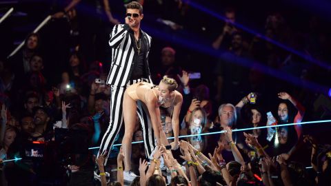 Robin Thicke and Miley Cyrus's 2013 VMA performance is best described as problematic, but it's probably most remembered for dancers dressed as bears and a whole lot of twerking.
