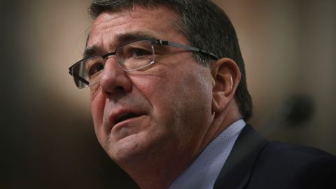 Ashton Carter testifies during his confirmation hearing before the Senate Armed Services Committee on February 4, 2015 on Capitol Hill.