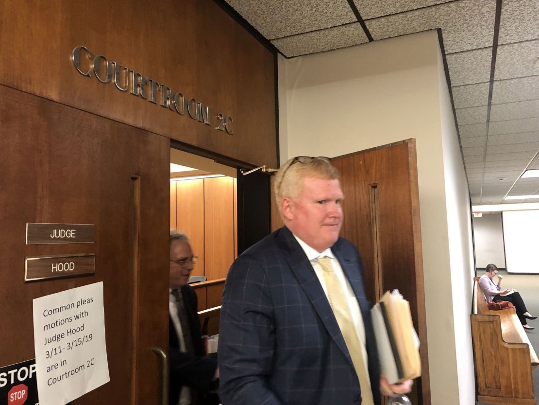 Alex Murdaugh, the fourth generation of a powerful South Carolina dynasty, leaves a hearing in a personal injury lawsuit at the Richland County Courthouse.