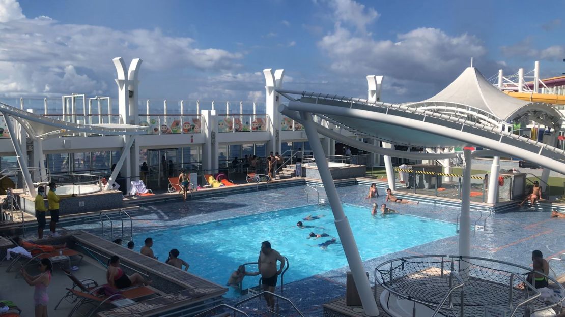 The pool on board the ship.